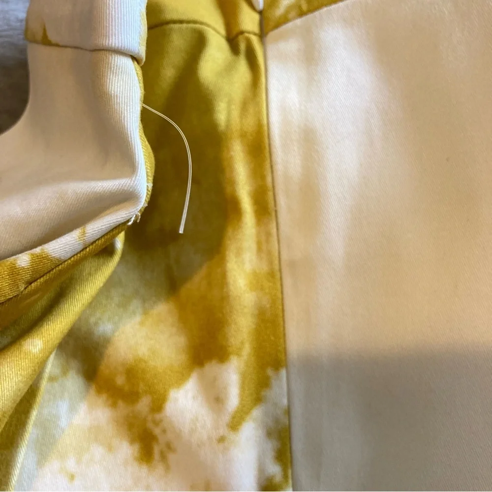 Anthropologie Ellender Painterly Skirt in Yellow & White w/Organza Trim | NWOT - Picture 8 of 14